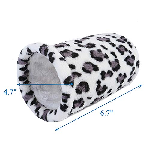 Mogoko Fleece Rat Hammock And Hideout Tunnel Set, 3 Tier Hanging Bed And Tubes For Guinea Pigs Hamster Ferret Chinchilla Cage Small Animals(White) #TOP3