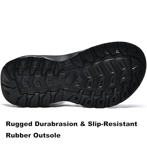 SHOPARKED Men's Waterproof Athletic Sandals Hiking Water Sandals EVA Cushion Foam Midsole With Arch support Rugged Durabrasion Rubber Outsole Dark Brown 12 by SHOPARKED - Used condition - Image 7