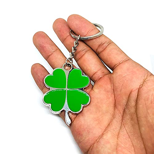 Jinzhoufz 3D The Lucky Four Leaf Clover Keychain Lucky Key Chain Jewelry Gift (Green) (1) #TOP2