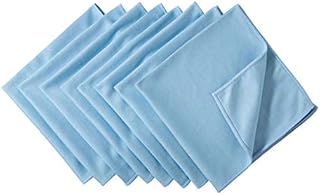 KLNYOO Microfiber Glass Cleaning Cloths Lint Free Streak Free Quickly and Easily Clean Windows & Mirrors Without Chemicals Polishing Cloth 40x40cm 8 Pack Blue