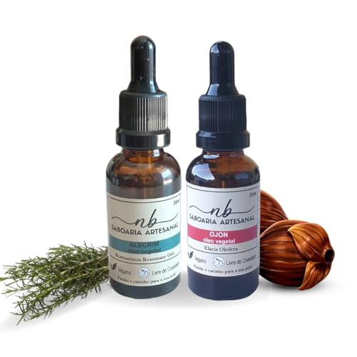 Kit Óleo de Alecrim e Ojon Uso Capilar 100% Puro Anticaspa