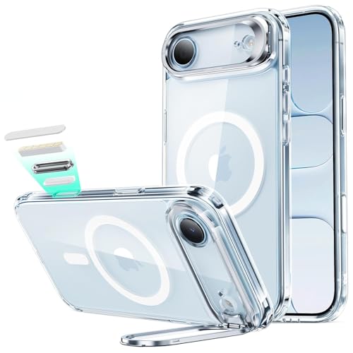 Image of ESR for iPhone Air Case, Camera Control Cover, Stash Stand, Compatible with MagSafe Accessories, TPU for iPhone 17 Air Case, Military-Grade Drop Protection, Hybrid Series, Clear