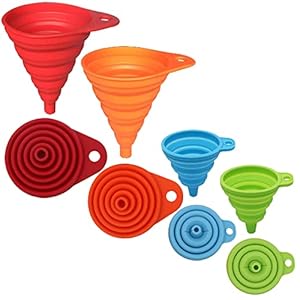 Kongnaikitchenfunnelset4packsmallandlargekitchengadgetsaccessoriesfoldablesiliconecollapsiblefunnelsforfillingwaterbottleliquidtransferfoodgrade Urban Country Home Decor Kongnai kitchen funnel set 4 pack small and large kitchen gadgets accessories foldable silicone collapsible funnels for filling water bottle liquid transfer food grade urban country home decor