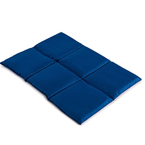 Coussin thermique colza 40x30 cm bleu, votre pause détente coton bio