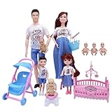 Cadeau parfait pour les enfants: cet ensemble de poupées familiales réfléchi fait un cadeau idéal pour les anniversaires, les vacances ou les fins éducatives, attrayant les jeunes enfants qui aiment les poupées, les maisons de poupées et les ensembles de jeux interactifs.