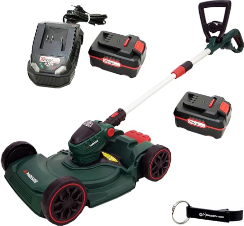HEADNMORE® Bundle Parkside® PAMT 20 - Batería para recortadora (20 V, 3 en 1, incluye 2 pilas de 4 Ah)