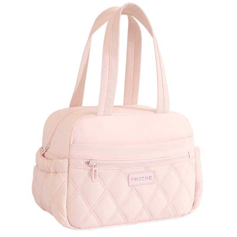COOLOME Lunch Bag for Women Lunch Box Containter with Long Handle Two Front Pocket Side Pocket