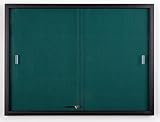 4 x 3 Foot Teal Fabric Tack Board for Wall Mount Use, Locking Sliding Glass Door, 48 x 36 Inch Enclo