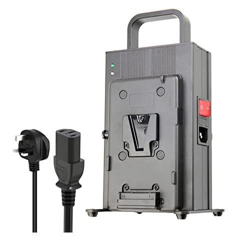 Supfoto V Mount Battery Charger, Dual-Channel V-Mount Charger Compatible with All V-Mount Batteries Cover