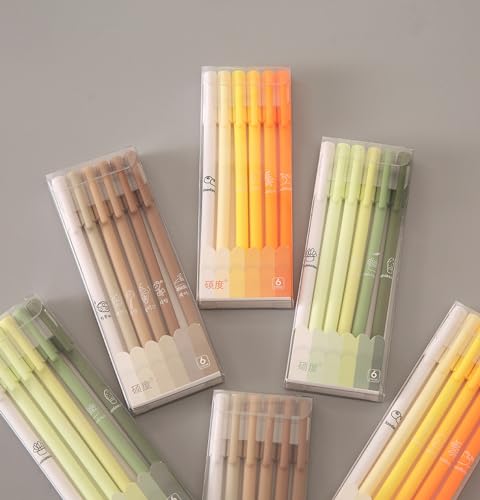 Set de 6 bolígrafos roller en degradé Morandi tinta negra miniatura 4