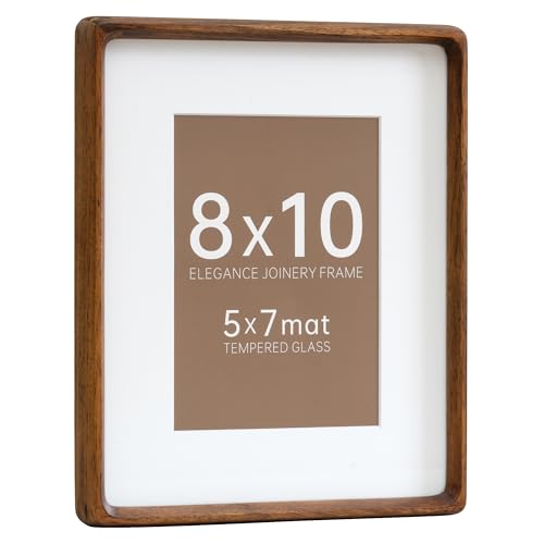 CULER 8x10 Picture Frame, Display Pictures 5x7 with Mat or