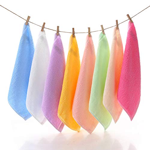 Luxury Bamboo Washcloth Towel Set 16 Pack For Children Baby Bathroom-Hotel-Spa-Kitchen Multi-Purpose Fingertip Towels & Face Cloths 10'' X 10'' #TOP1