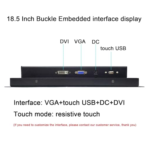 Image of 1pc 14 15.6 17.3 18.5 Inch Industrial Computer Monitor with Resistive Touch Screen VGA Desktop Computer Monitor Display 1366 * 768(18.5 inch DVI USB)