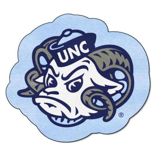 Fanmats 7918 UNC University of North Carolina - Chapel Hill Tar Heels Nylon Mascot Shaped Rug