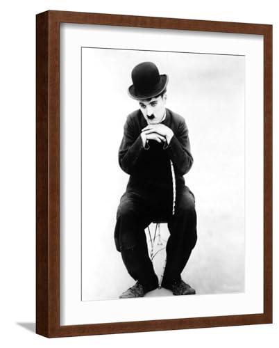 ART.COM The Tramp Charlie Chaplin Brown Frame 17x21