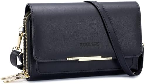 Roulens Small Crossbody Bag for Women,Cell Phone Purse Women's Shoulder Handbags Wallet Purse with Credit Card Slots