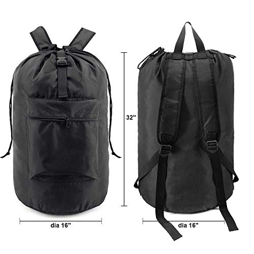Beegreen Laundry Bag Backpack With Adjustable Shoulder Straps And Drawstring Closure Heavy Duty And Black Hanging Laundry Hamper Bag X-Large Over The Door Hanging Laundry Bag With 2 Hook #TOP3