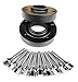 Wheel Hub 5X108X65.1 Wheel Spacers Compatible For Enhanced Driving Experience Compatible For Car Citroën: Dispatch,C5,C6,Space Tourer, XM(10mm Black)