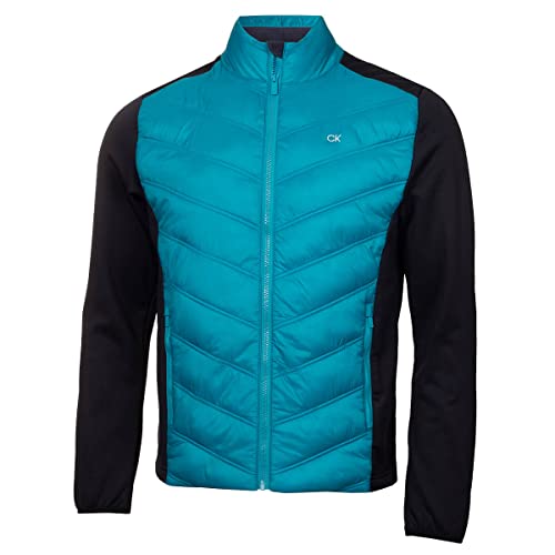 Calvin Klein Frontera - Chaqueta De Golf Híbrida Con Aislamiento Transpirable Para Hombre, Caribe, S Calvin Klein Frontera - Chaqueta De Golf Híbrida Con Aislamiento Transpirable Para Hombre, Caribe, S
