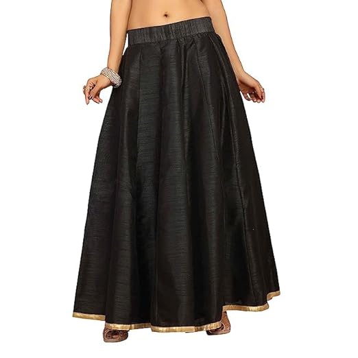 Women's Readymade Polyester Maxi Skirt Lehenga