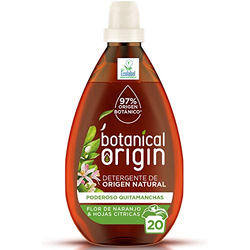 Botanical Origin Detergente Ecológico Líquido para la Ropa, Fragancia Flor de Naranjo & Hojas...