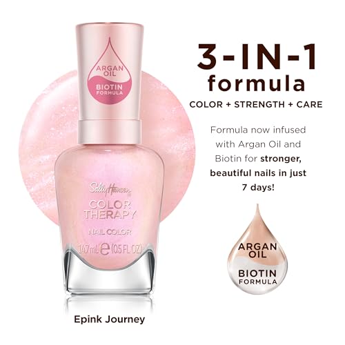Sally Hansen Color Therapy lakier do paznokci 227 Epink Journey, Colora, Wzmacniający, pielęgnacja, 0,3 ml