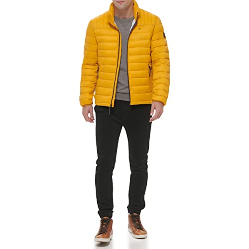Image of Tommy Hilfiger Mens Embroidered Logo Puffer Jacket