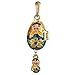 Produktbild danila-souvenirs Fabergé-Stil Ei Anhänger/Charm mit Matrjoschka 2,4 cm #0009-32m-01