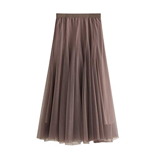 Dames lange tule rok, A-lijn tule rok, universele maat, elegante bruiloft tutu maxi-rokken - Image 6