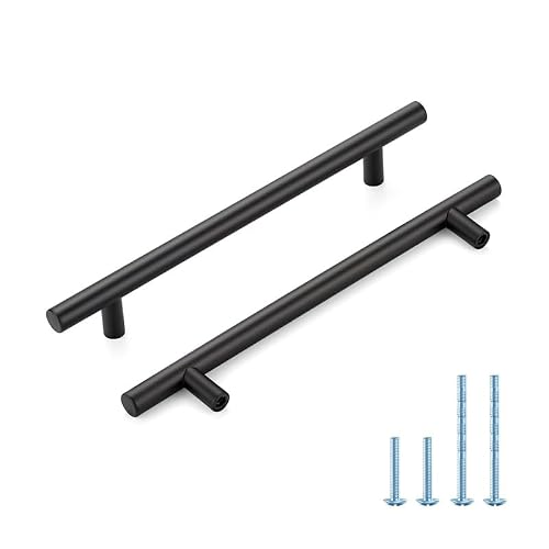 HOME EDIT Matte Black Cabinet Handles, Drawer Pulls, 6-1/4 Inch, 5 Pack