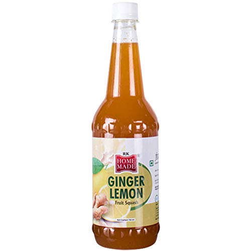 Image of RK HOME MADE NATURAL SYRUP | Ginger lemon Syrup | Gluten free | 100% Vegan & Low fat | A perfect drink for house parties, picnics, & road trips to everyone's delight 750 - ML