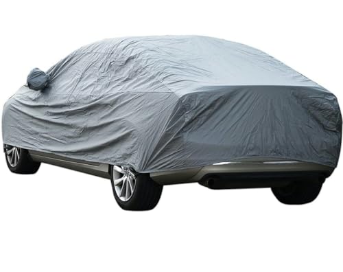 Sipobuy Universelle Autoabdeckung, vollständig wasserdicht, Kratzfest, langlebig, gefüttert, aus Baumwolle, atmungsaktiv, sehr strapazierfähig