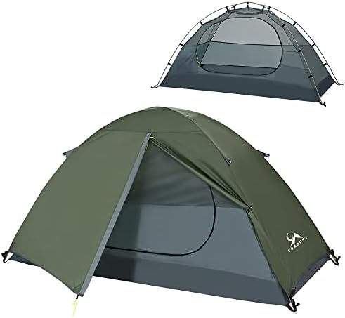 MC TOMOUNT Backpacking Tent 1 Person Waterproof Lightweight Double Layer Free-Standing Aluminum Pole for Outdoor Camping Hiking 4 Season