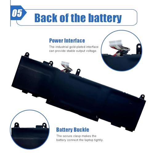 Image of BX03XL Laptop Battery 56.04Wh Replacement for HP EliteBook 830 835 840 845 860 865 G11 ZBook Firefly 14 16 G11 Series BX03056XL HSTNN-OB3H N59733-AC1 HSTNN-AB1D N59733-B71 11.58V 4646mAh