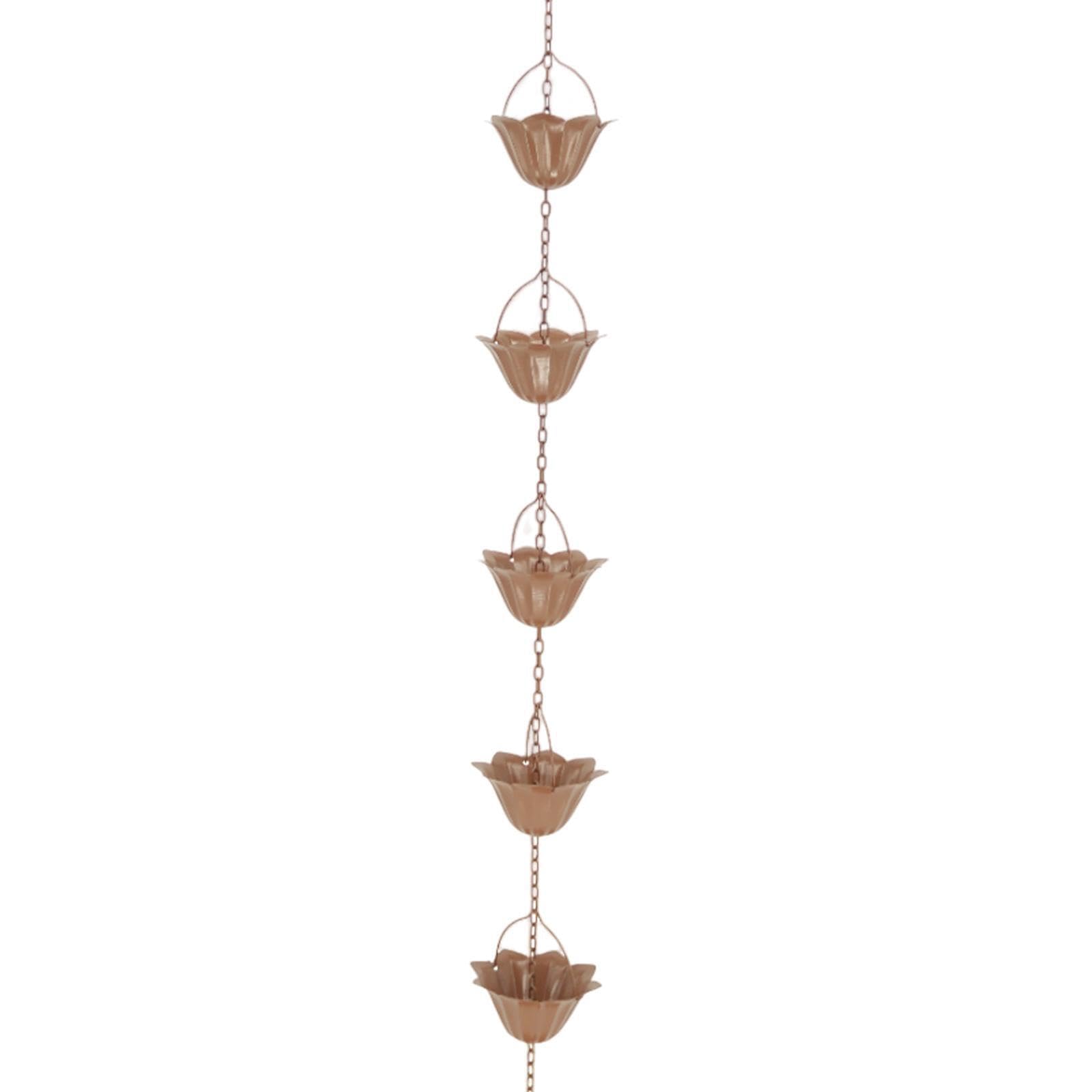 mophrati Metal Rainwater Diverter 3FT Chains Provide Water Solutions While Adding Aesthetic Appeal To Outdoor Spaces Rainwater Catcher Rain Chimes Catcher, Style A