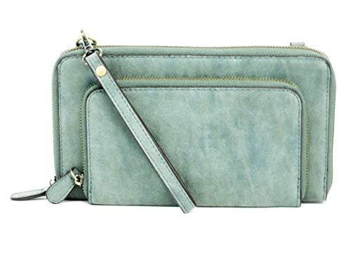 Joy Susan Women’s Brushed Mini Convertible Zip Around Wristlet #TOP30