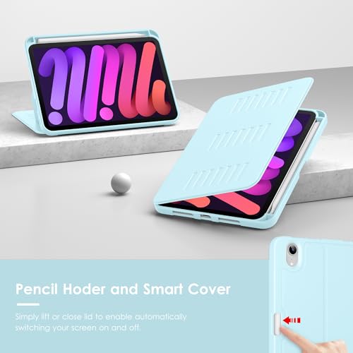 Étui magnétique iPad mini 7 coque antichoc avec porte-crayon - 7