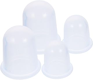 Beavorty 4 Pçs Sílica Gel Ventosa Transparente Para Absorção De Umidade Corporal Massageador Ventosa A Vácuo Conjunto Portátil Anticelulite Ventosa Massageador Ventosa De Silicone