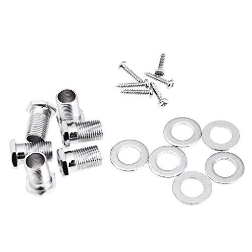 lifcasual Cravelhas de afinação de cordas para guitarra elétrica acústica cromada 3R 3L Cabeças de m