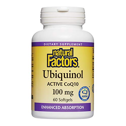 Natural Factors, Ubiquinol Active Coq10 100Mg, Coenzyme Q10 Supplement For Energy, Heart And Cognitive Support, 60 Softgels #TOP7