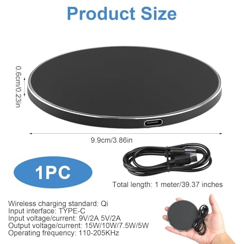 Chargeur sans Fil 20W Rapide Magnétique Chargeur Induction Charger Wireless Charger Compatible avec iPhone16 15 14 13 12 11 Pro Max Plus Samsung Galaxy S24 S23 S22 S21 S20 – Image 3