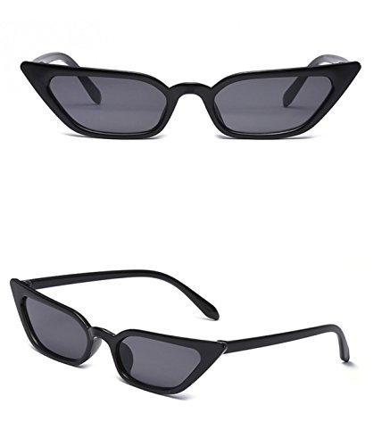 Image of W&Y YING Small Cat Eye Sunglasses for Men and Women Skinny Retro Frame Y2K Shades Trendy Fun Fashion Glasses