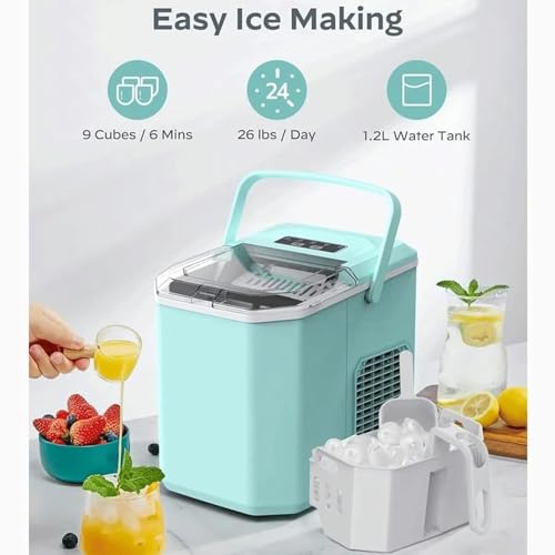 Máquina Portátil para Hacer Hielo con Asa y Cesta miniatura 2