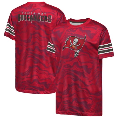 Outerstuff Youth Red Tampa Bay Buccaneers Slant Route Performance T-Shirt