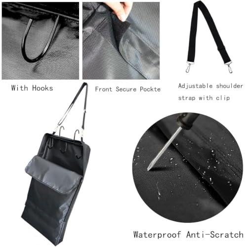 Bolsa de brida impermeable negra con ganchos para guardar arneses de caballo 3