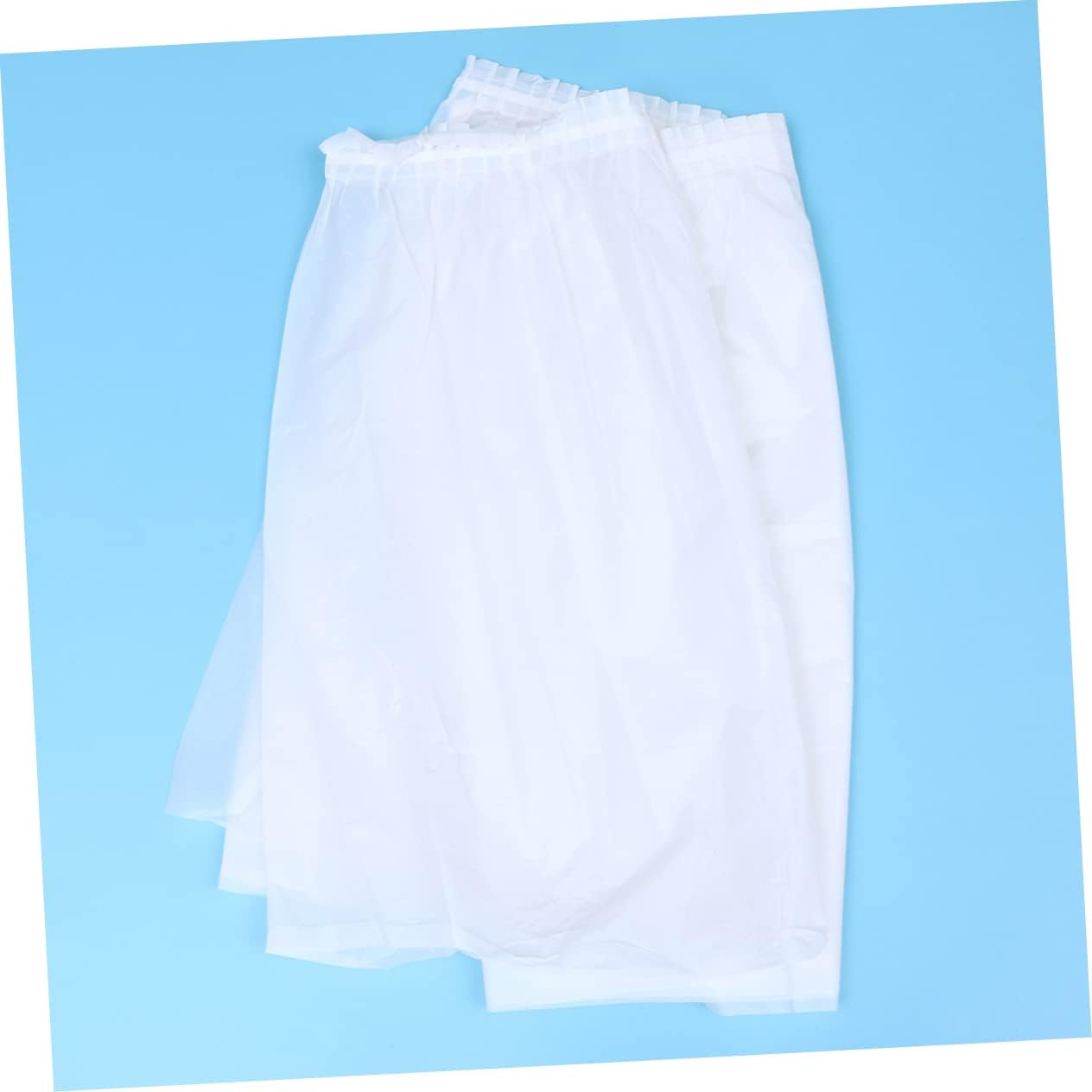 Disposable Plastic Party Table Skirt PEVA White for Wedding Decor