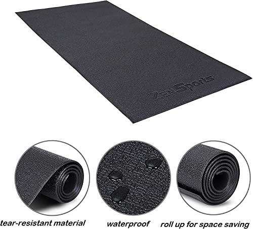 Zeny Exercise Equipment Mat Treadmill Mat 8X3 Ft Floor Mat High Density Fitness Gym Mat For Indoor Bike Cycling Mat,Jump Rope Mat,Elliptical Mat,Hard Floor Carpet Protection #TOP5