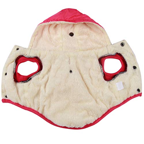 Vecomfy Fleece Lining Extra Warm Dog Hoodie In Winter For Medium Dogs Jacket Pet Coats With Hooded Pink L #TOP2