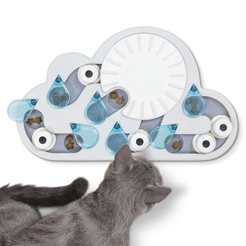 Catstages Nina Ottosson Rainy Day Puzzle & Play - Interaktives Intelligenz-/Snackspielzeug für Katzen