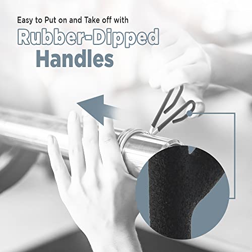 Spring Barbell Clips Collars - 2-Piece 1 Inch And 2 Inch Barbell Clamps - Heavy Duty Weight Clips Rubber Handles Fits Olympic Barbells Keep Weight Plates Secured Use At Home & Gyms Barbell Collar #TOP4